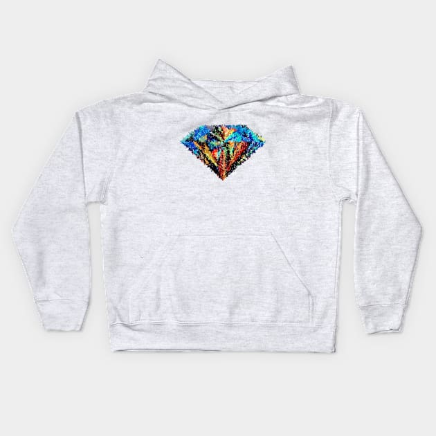 Abstract Diamond Kids Hoodie by scdesigns